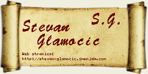 Stevan Glamočić vizit kartica